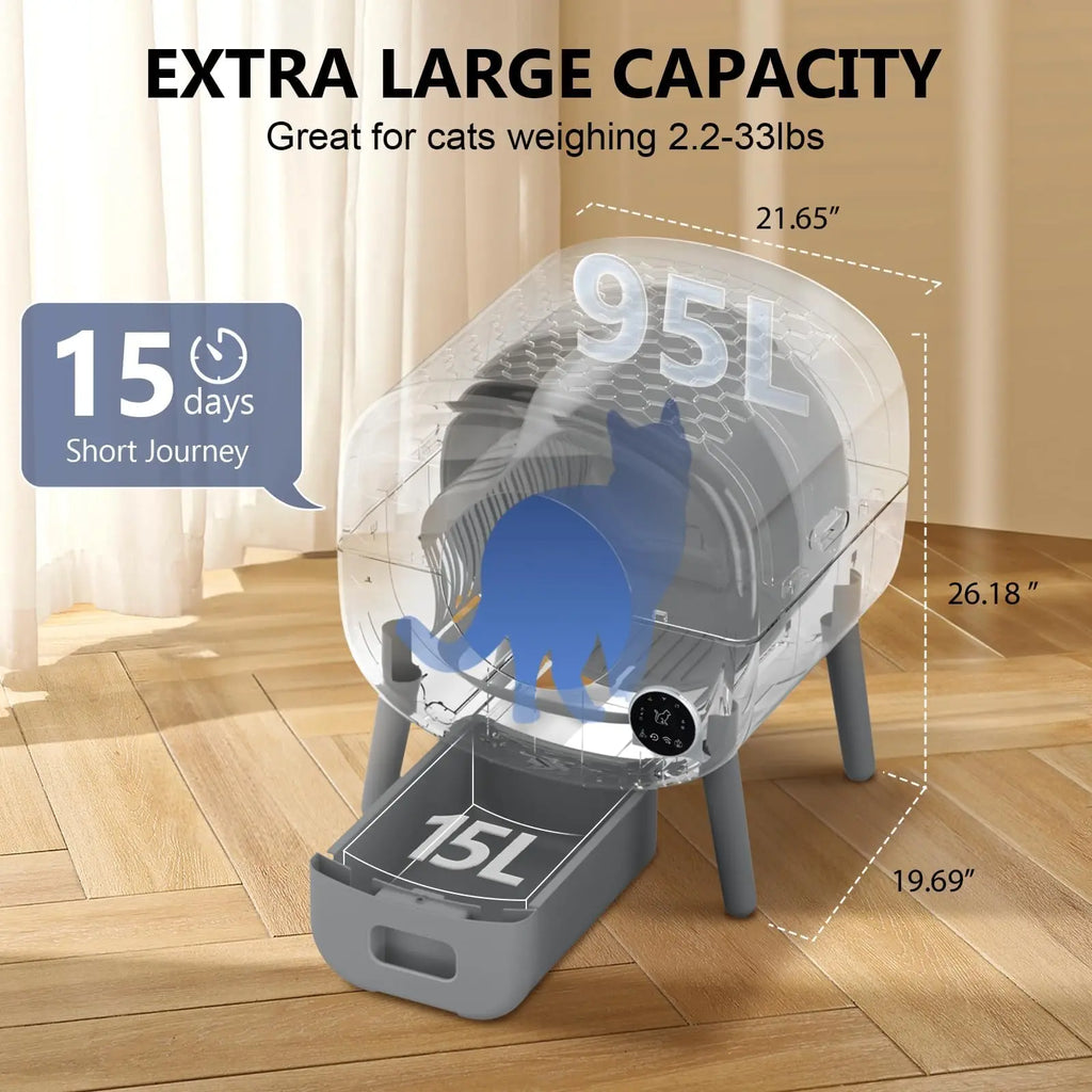 Smart Self Cleaning Cat Litter Box,