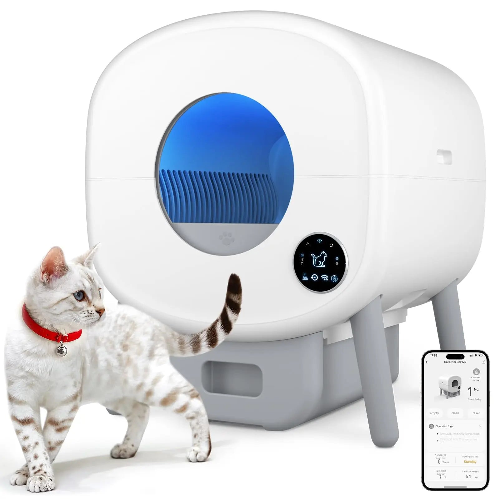 Smart Self Cleaning Cat Litter Box,