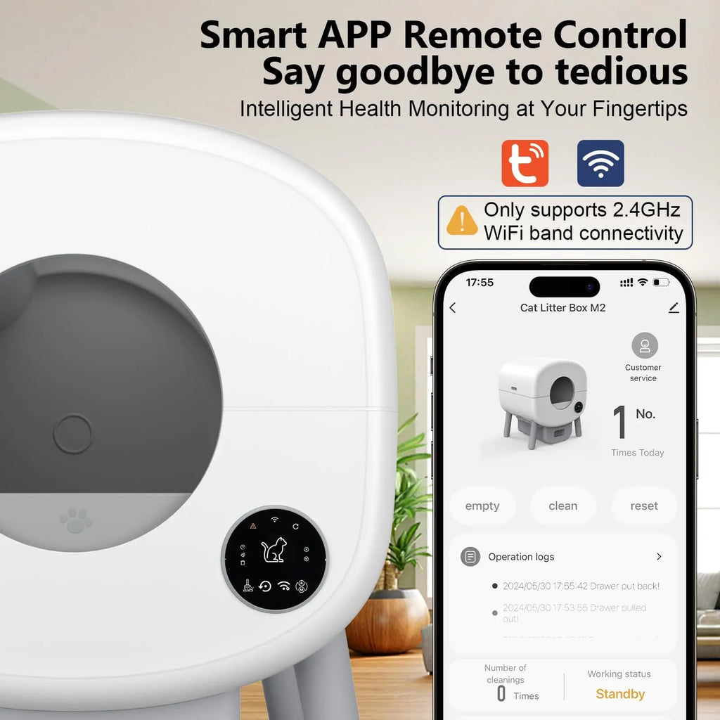 Smart Self Cleaning Cat Litter Box,