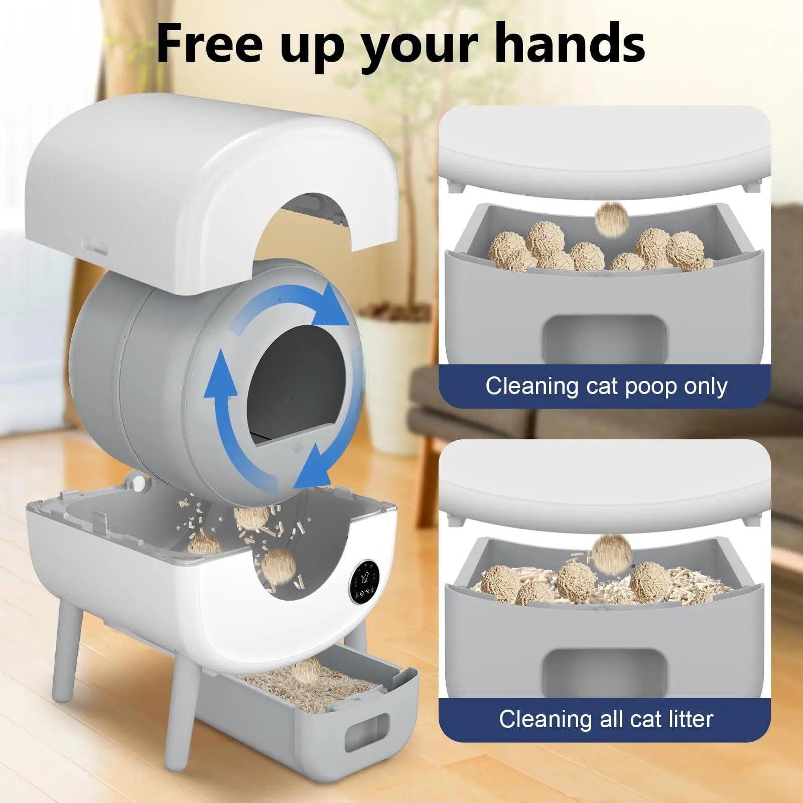 Smart Self Cleaning Cat Litter Box,