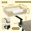 Cat Desk Bed, 360° Rotatable Cat Bed Stand