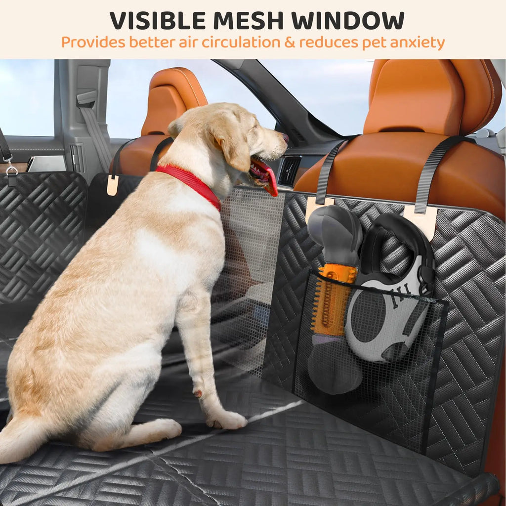 Car Rear Seat Dog Seat Cover, Hard Bottom Rear Seat Extender