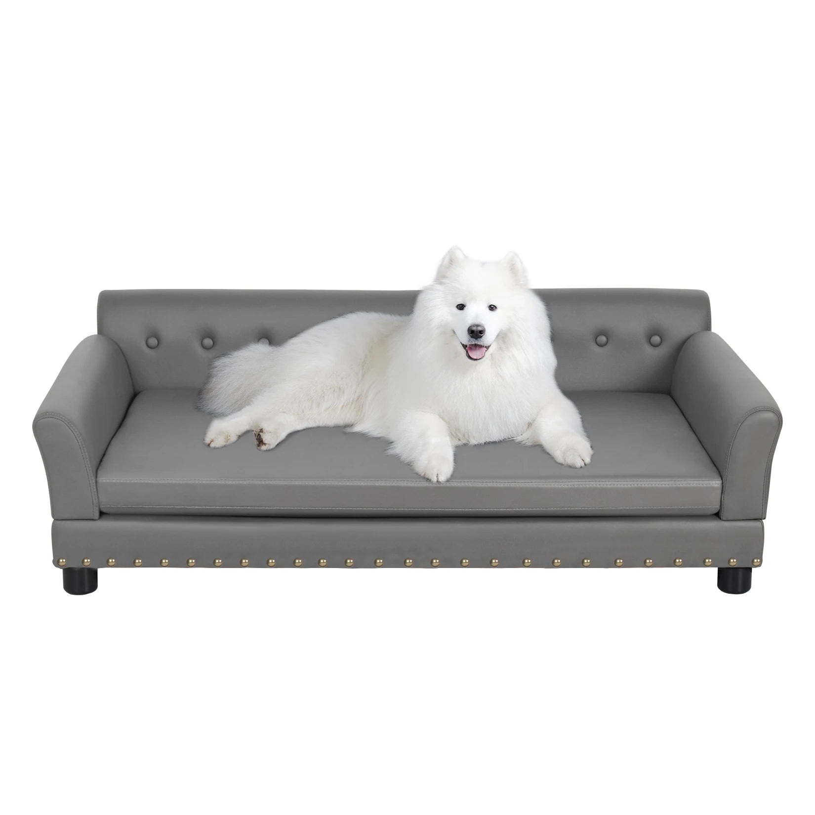 BINGOPAW Rectangle Pet Bed for Medium and Large Dogs, Durable Elevated Dog Sofa Bed, Comfortable Dog Couch, Modern Dog Sofa