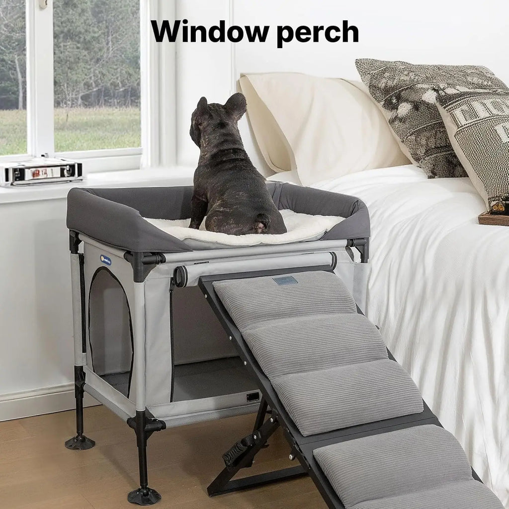 Elevated Pet Bunk Bed for Small to Medium Dogs and Cats