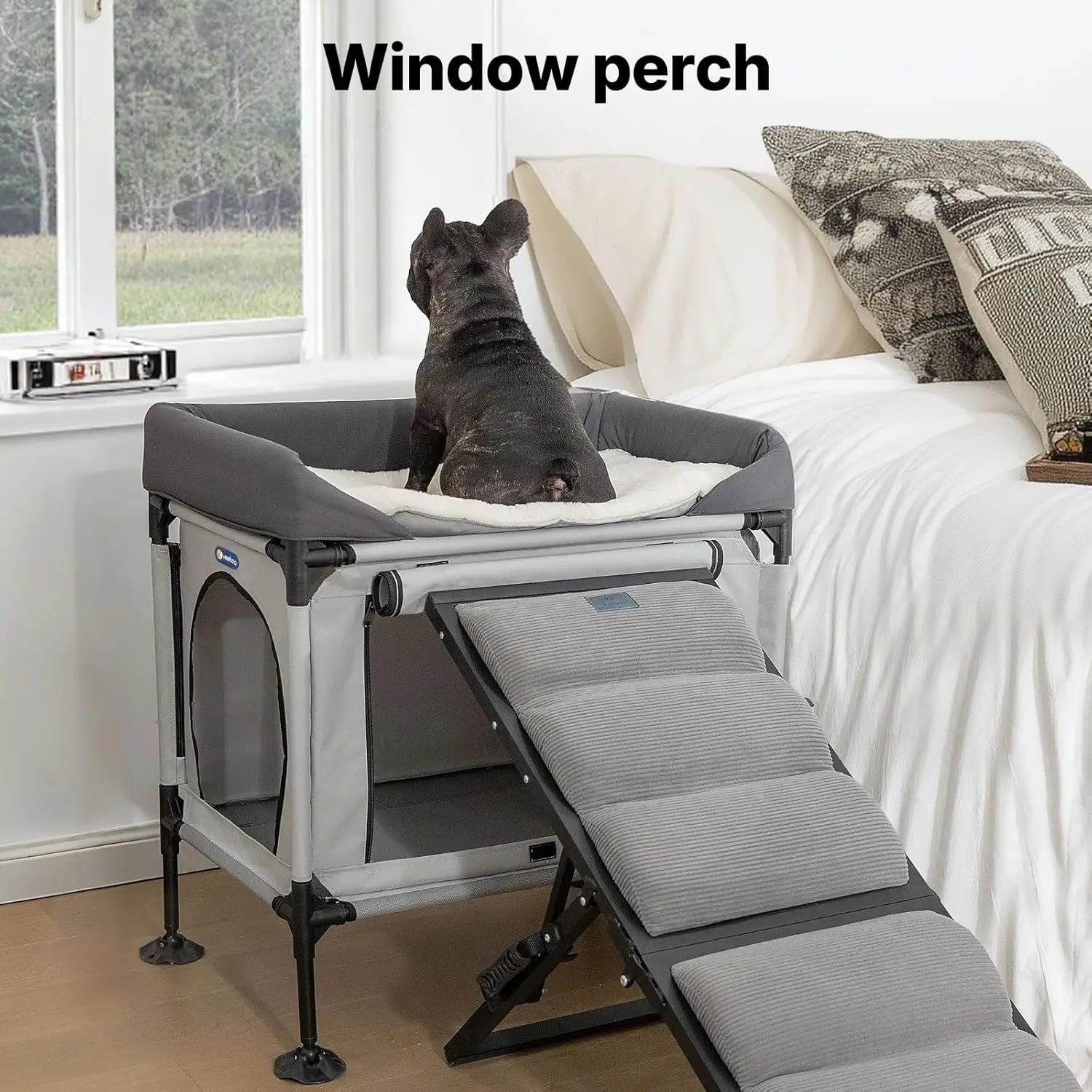 Elevated Pet Bunk Bed for Small to Medium Dogs and Cats