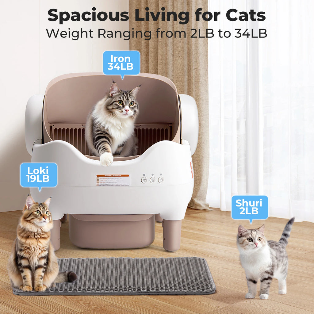Self Cleaning Litter Box, Automatic Cat Litter Box