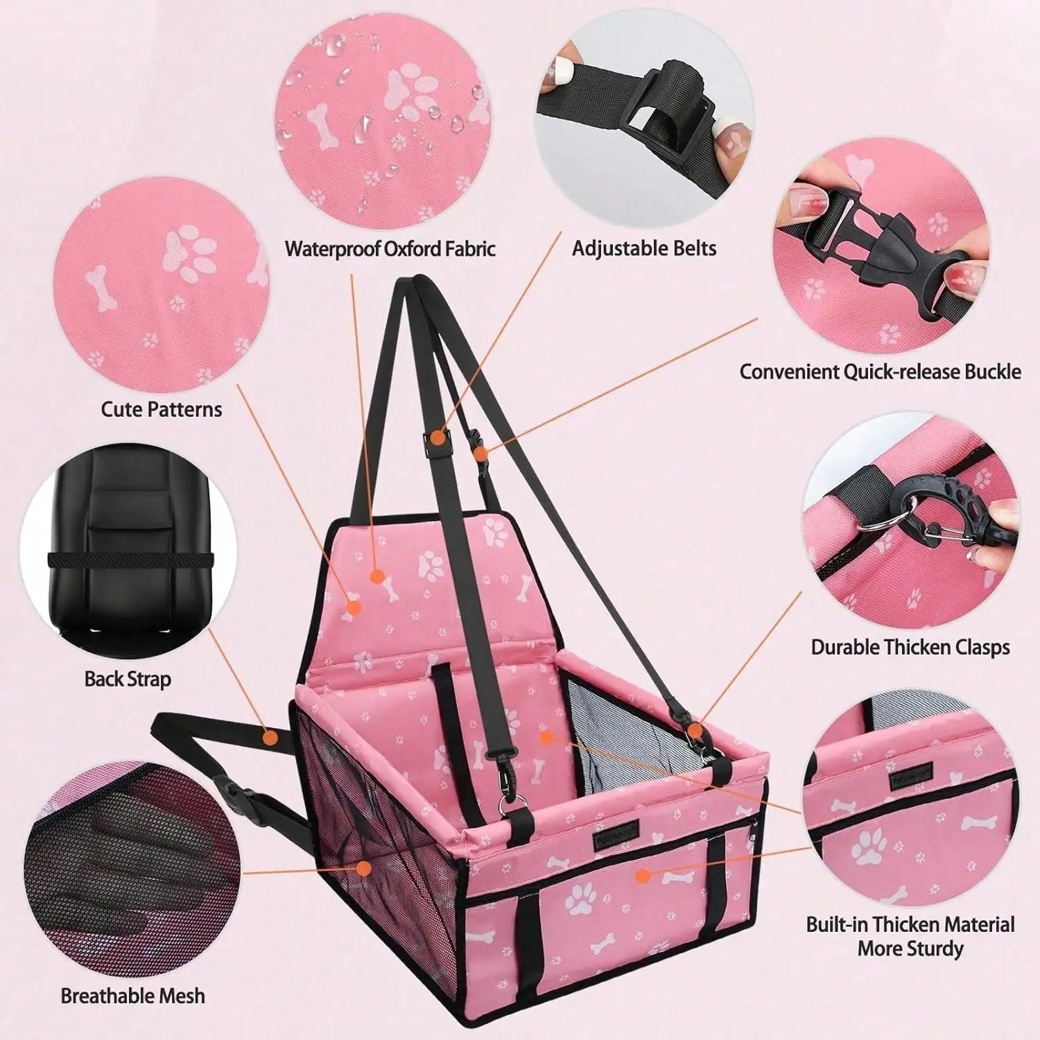 Pet Car Seat Foldable