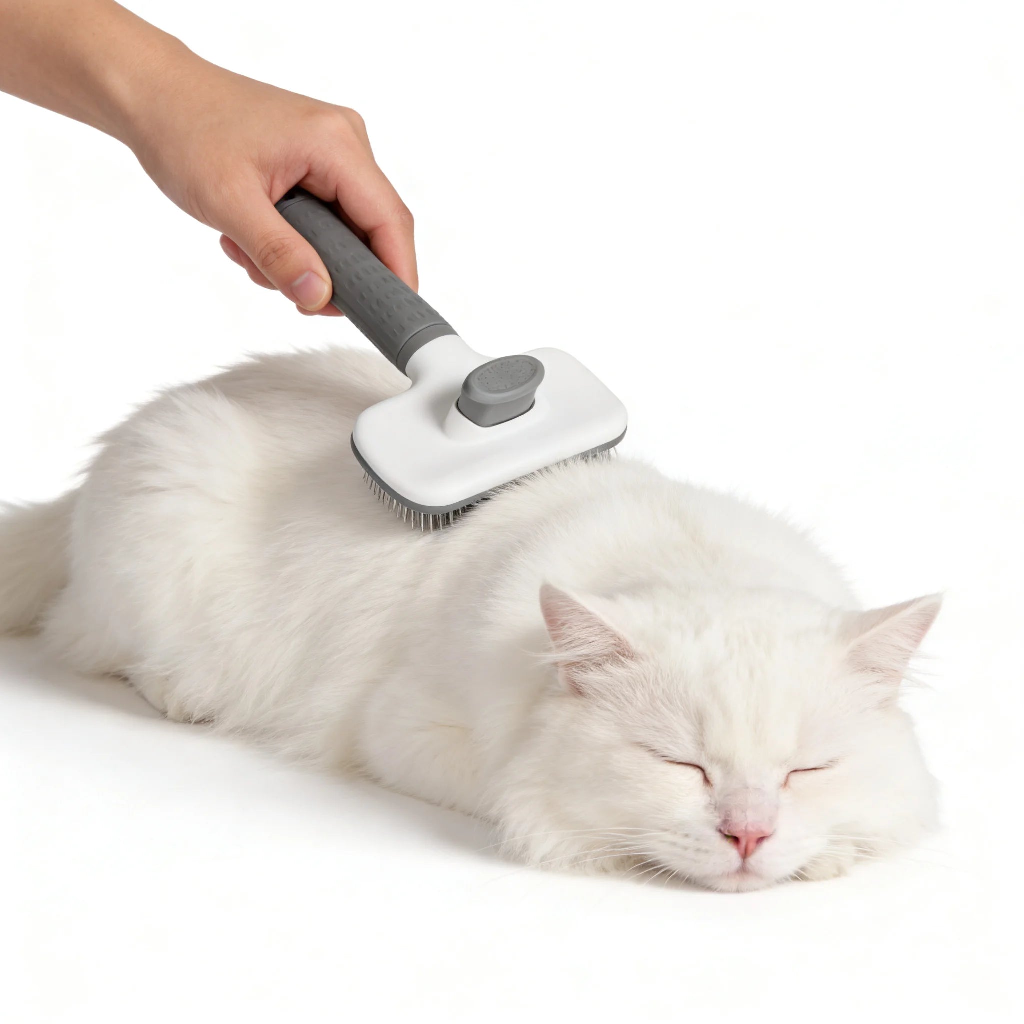 Effortless One-Step Clean Pet Grooming Brush