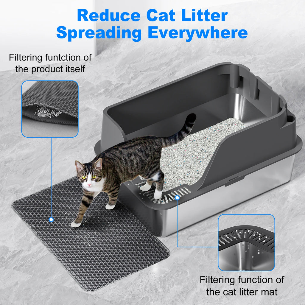 Stainless Steel Cat Litter Box,