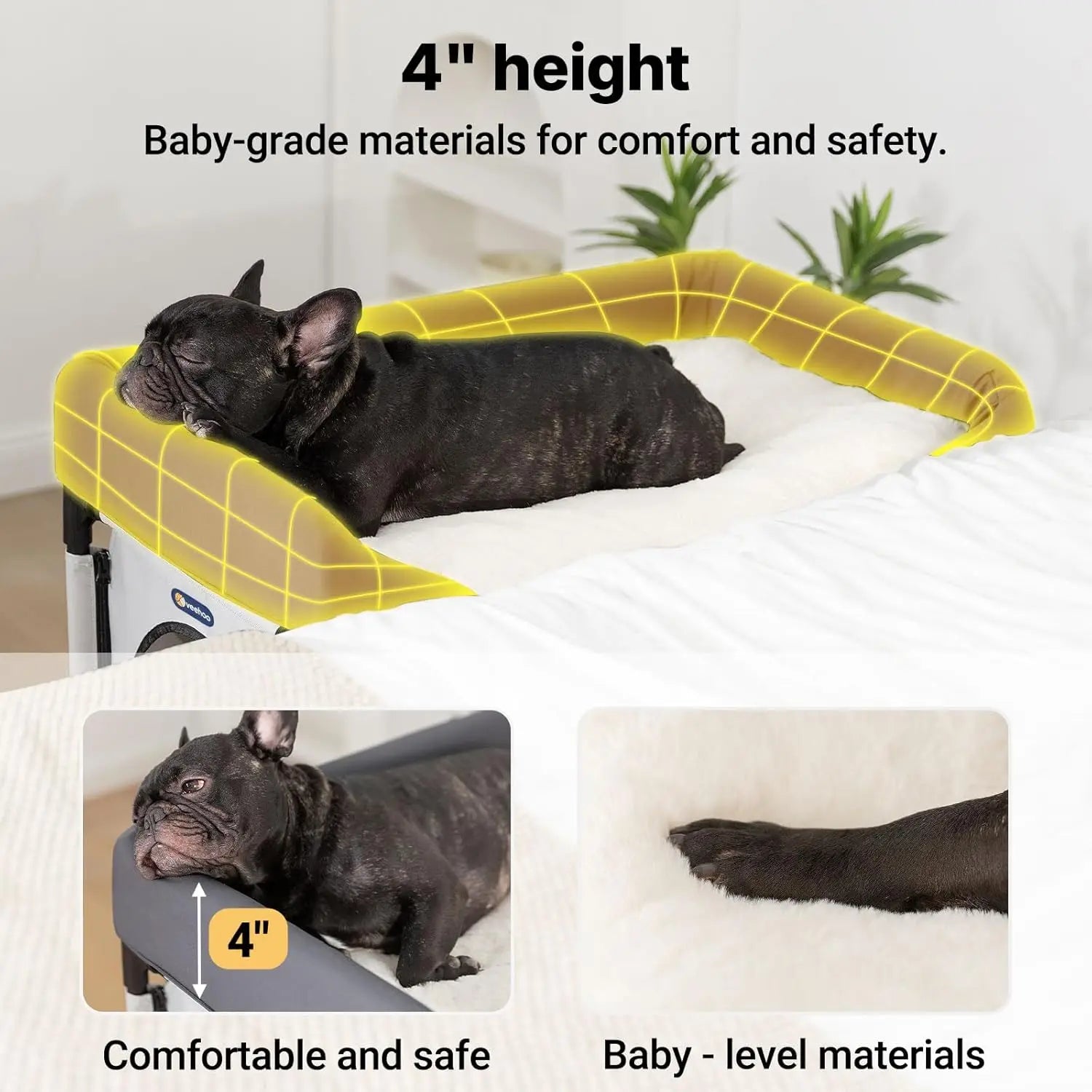 Elevated Pet Bunk Bed for Small to Medium Dogs and Cats