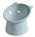 Elevated Cat Bowl Set with Cat-Ear Shape, Raised Heavy-Duty Feeder with Anti-Slip Base.