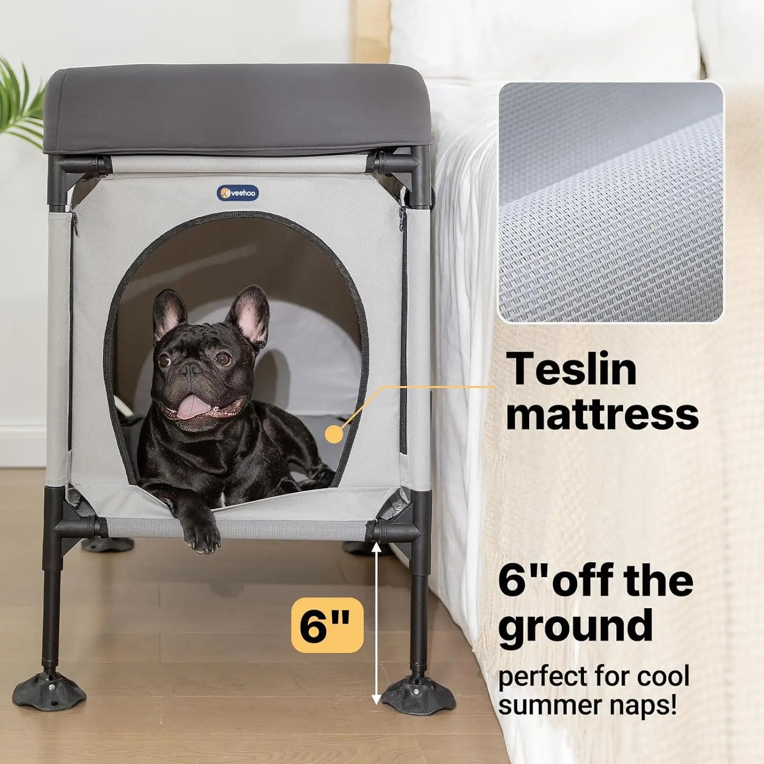 Elevated Pet Bunk Bed for Small to Medium Dogs and Cats