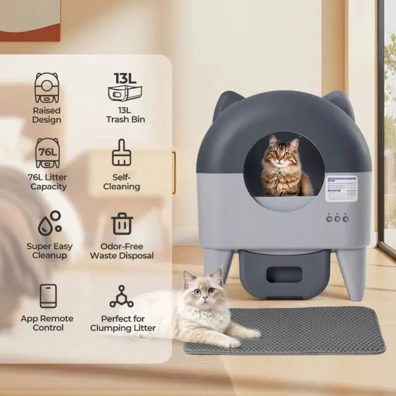 Automatic Cat Litter Box Extra Large Self Cleaning