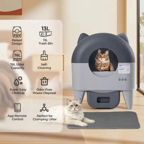 Automatic Cat Litter Box Extra Large Self Cleaning