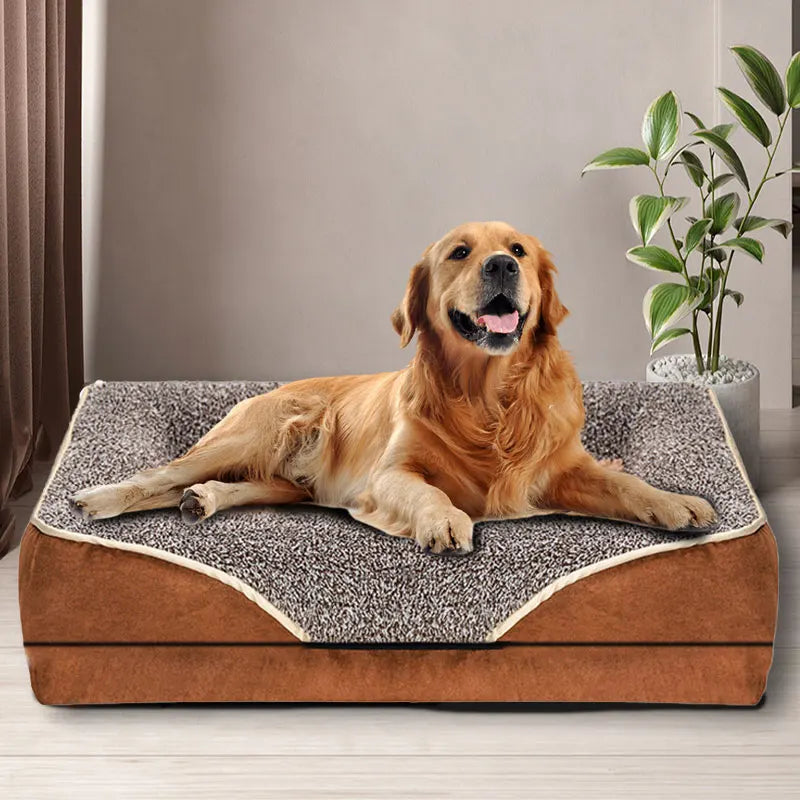 An oversized dog bed removable washable